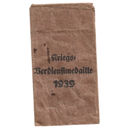 Papieren zakje 'Kriegsverdienstmedaille 1939'