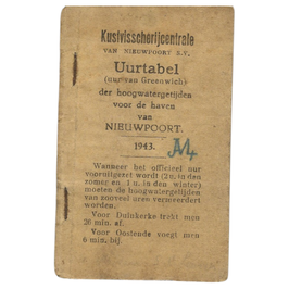 Origineel Getijdenboekje - Nieuwpoort - Kustvisscherijcentrale - 1943