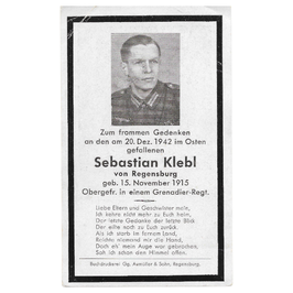 Doodsprentje van 'Sebastian Klebl'
