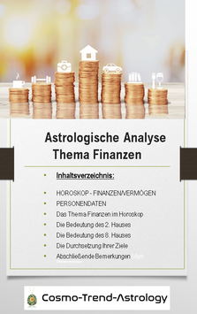 Astrologische Analyse Thema Finanzen