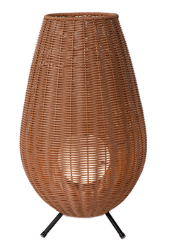 Lucide Outdoorlampe Colin 50 cm hoch - Rattan natur