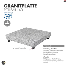 Doppler Granitplatte 140 kg rollbar - Granit