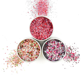 EcoStardust Smitten Biodegradable Trio-Glitter, Balm, Brush Set