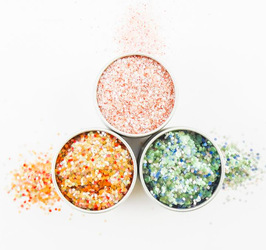 EcoStardust Pearl Biodegradable Trio-Glitter, Balm, Brush Set