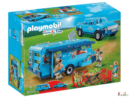 Playmobil Family Fun Pick-Up mit Wohnwagen 9502