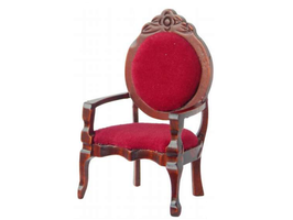 EF106  GK Viktorianischer Stuhl, Sessel MAHAGONI mit Armlehnen 8cmH