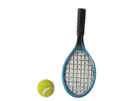 EF043 GK Tennisschläger 6,2cmL mit Tennisball