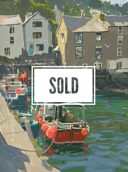 Polperro harbour, high tide