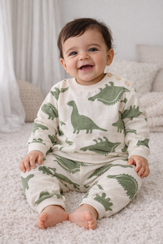 Modelo: 2309-30 Dinosaurios crema con verde