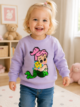 INT-240-224 Sudadera lila Sirenita