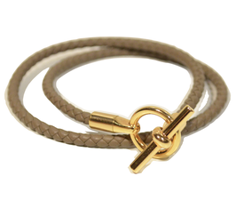 Hermès Glenan Double Tour Armband aus Swift-Leder
