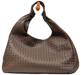 Bottega Veneta Campana Hobo Tasche Braun Intrecciato Leder