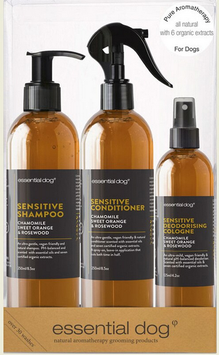Natural Dog Gift Pack for Sensitive Skin (Chamomile, Sweet Orange & Rosewood)