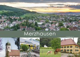 Postkarte Merzhausen Streifen