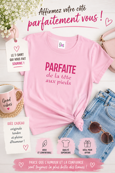 Tee-shirt femme parfaite de la tête aux pieds