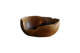 Wooden Bowl - natural form - teak
