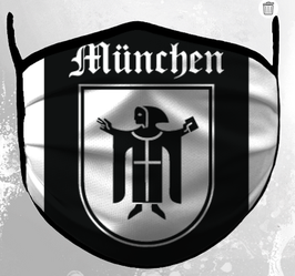 München Wappen Weiss Schwarz Maske