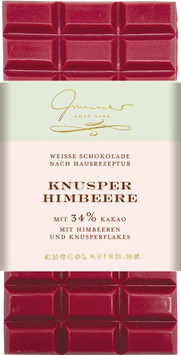 weisse Schokolade mit Himbeere & Knusperflakes