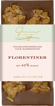 Vollmilch Schokolade Florentiner.