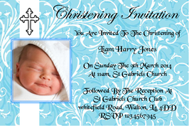 Christening Invite Pink or Blue