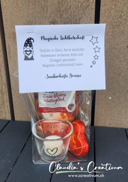 Geschenk-Set Teelichtbotschaft "Badewanne"