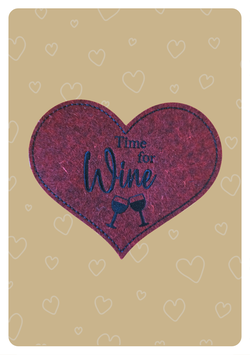 Filzherz "wine"