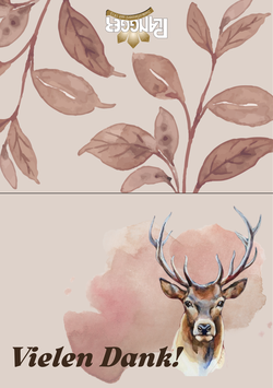 Karte "Vielen Dank Hirsch"