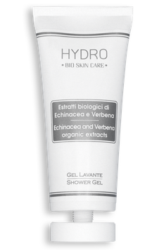 Gel lavante di Hydro Bio Skin Care con estratti biologici di Echinacea e Verbena in tubo one-piece da 40ml.