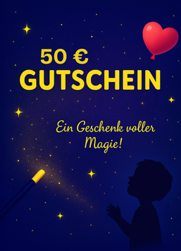 50 € Erlebnis-Gutschein für Shows & Shop Schenk ein Lächeln, das bleibt: Mit dem 50-Euro-Gutschein von Marcelo verschenkst du magische Erlebnisse – ob live auf der Bühne oder digital zum Download.