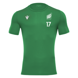 MACRON Rigel Hero Handball-Shirt grün mit BTV Logo, BTV Schriftzug, Wunschnummer und Wunschnamen