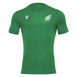 MACRON Rigel Hero Sport-Shirt Kids grün kurzarm mit kleinem Brühler TV Logo und Wunschname