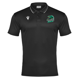 MACRON Draco Hero Polo-Shirt schwarz mit Falcons-Bedruckung