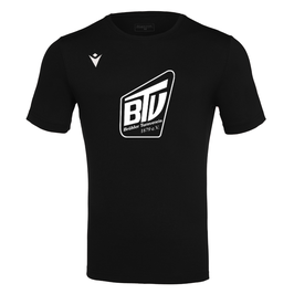 MACRON Boost Hero T-Shirt schwarz mit großem Brühler TV Logo