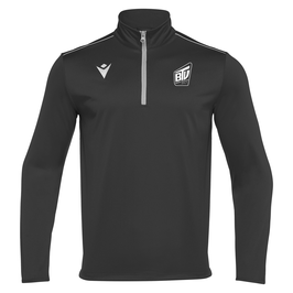 MACRON Havel 1/4 Zip-Hoodie schwarz mit Brühler TV Logo und Wunschname