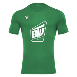 MACRON Rigel Hero Sport-Shirt grün kurzarm mit großem Brühler TV Logo und Leichtathletik-Schriftzug