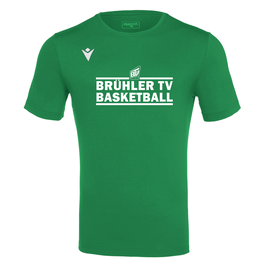 MACRON Boost Hero T-Shirt grün mit Basketball-Balken-Logo