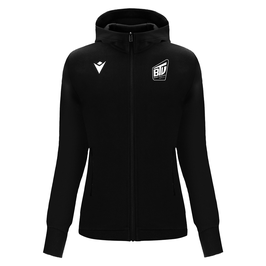 MACRON Drum Zip-Hoodie Women schwarz mit Brühler TV Logo und Wunschname