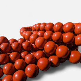 Roter Jaspis,  6mm Perlen