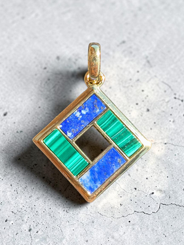 Lapislazuli und Malachit (Anhänger ohne Kette)