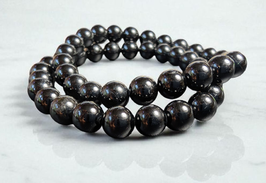 Schwarzer Turmalin, 8mm Perlen