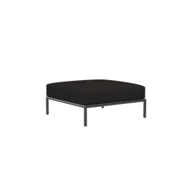 Houe Level Ottoman - Gestellfarbe grey - Sunbrella Char 68