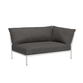 Houe Level 2 Corner right - Gestellfarbe weiß - Basic dark grey 98
