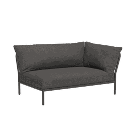 Houe Level 2 Corner right - Gestellfarbe grey - Bezug Basic dark grey 98