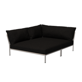 Houe Level 2 Cozy Corner left - Gestellfarbe weiß - Basic dark grey 98