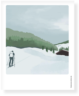 Polaroidkarte "Skitour"