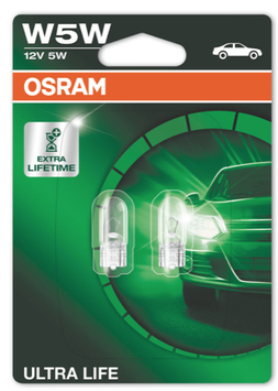 2 Stk W5W 12V 5W Ultra Life  OSRAM Glassockel Lampe