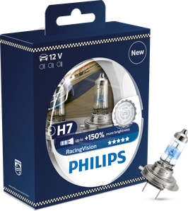 H7 PHILIPS RACINGVISION 150% mehr Licht 12V