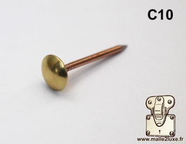 C10 - Clous Ø 10 mm laiton massif