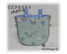 Lenkertasche Bauernhoftiere hellblau/taupe