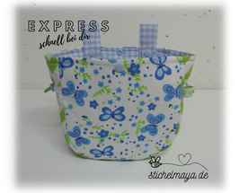 Lenkertasche Schmetterlinge blau/grün/weiß